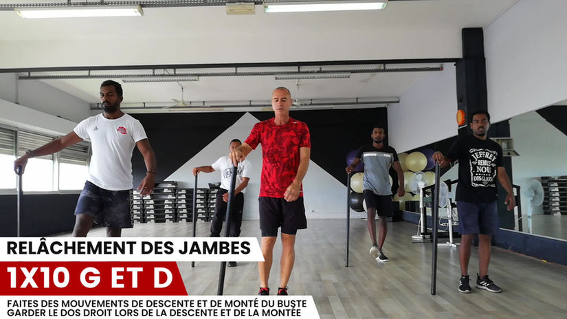 Relâchement des jambes 1 - 1X10 répétitions